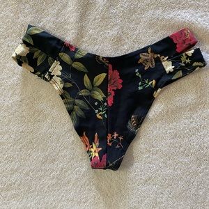 Montce Black Vintage Floral bikini bottoms